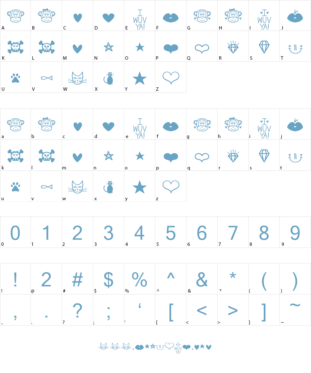 MF Dings 2 Font Character